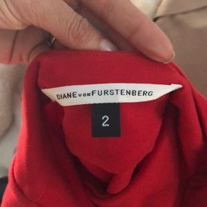 DVF red sheath dress